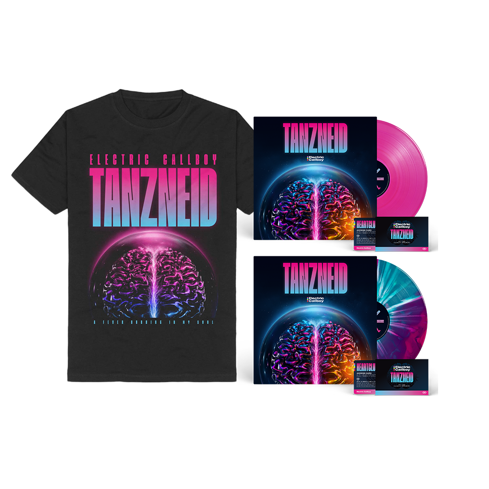 TANZNEID Ltd. Hypercharged LP + Neon Pink LP + NFC-Fancard + Cover T-Shirt 2