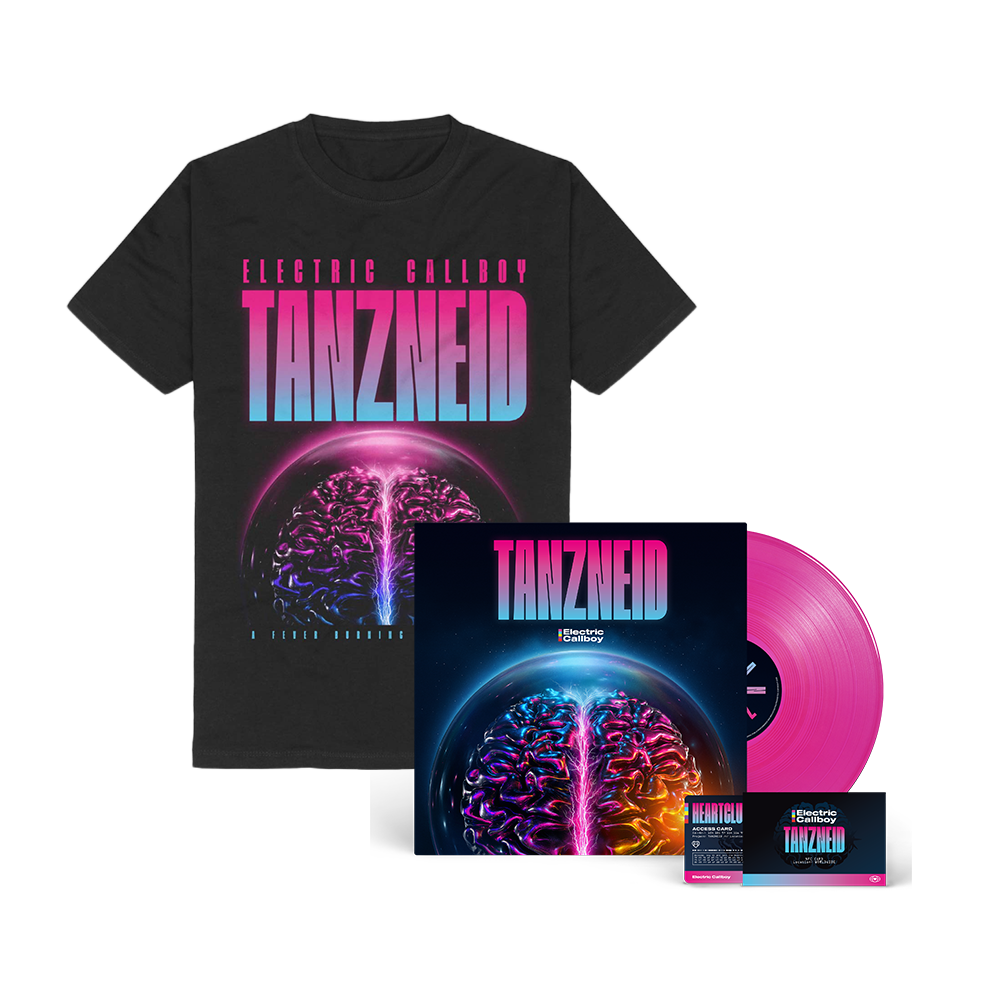 TANZNEID Ltd. Transp. Neon Pink LP & NFC-Fancard + Cover T-Shirt 2