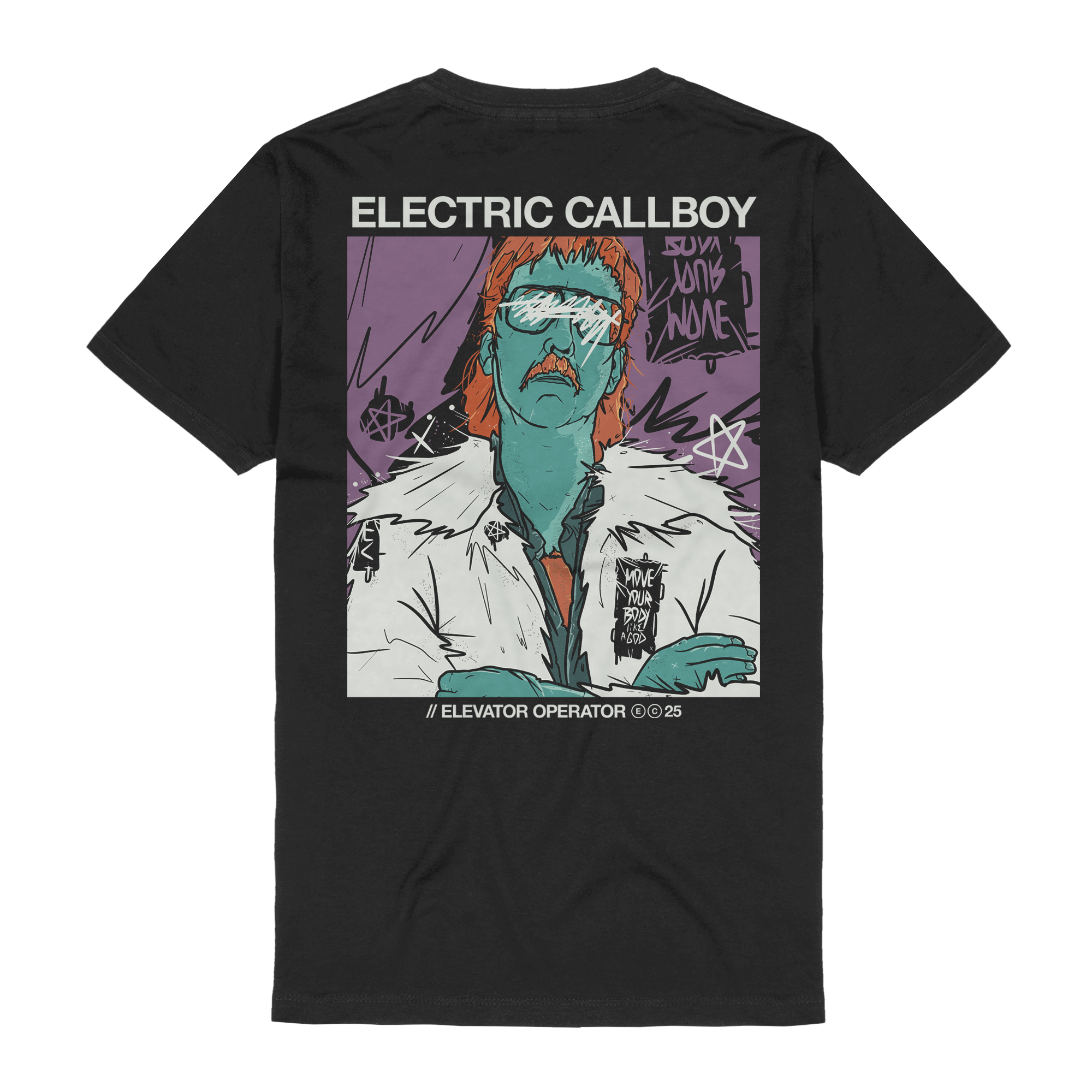 Electric Callboy - Black Elevator Operator Scratch T-Shirt