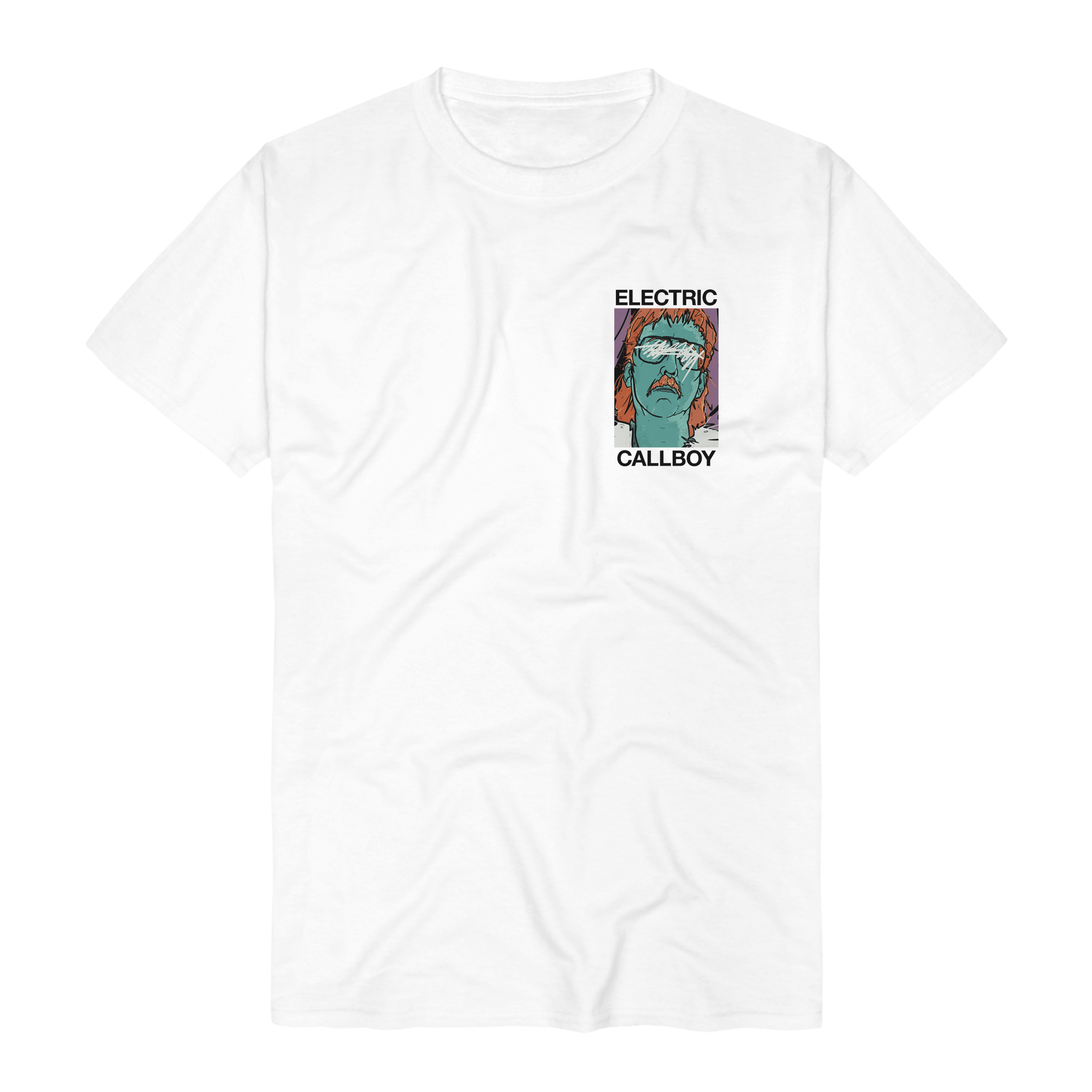 Electric Callboy - White Elevator Operator Scratch T-Shirt