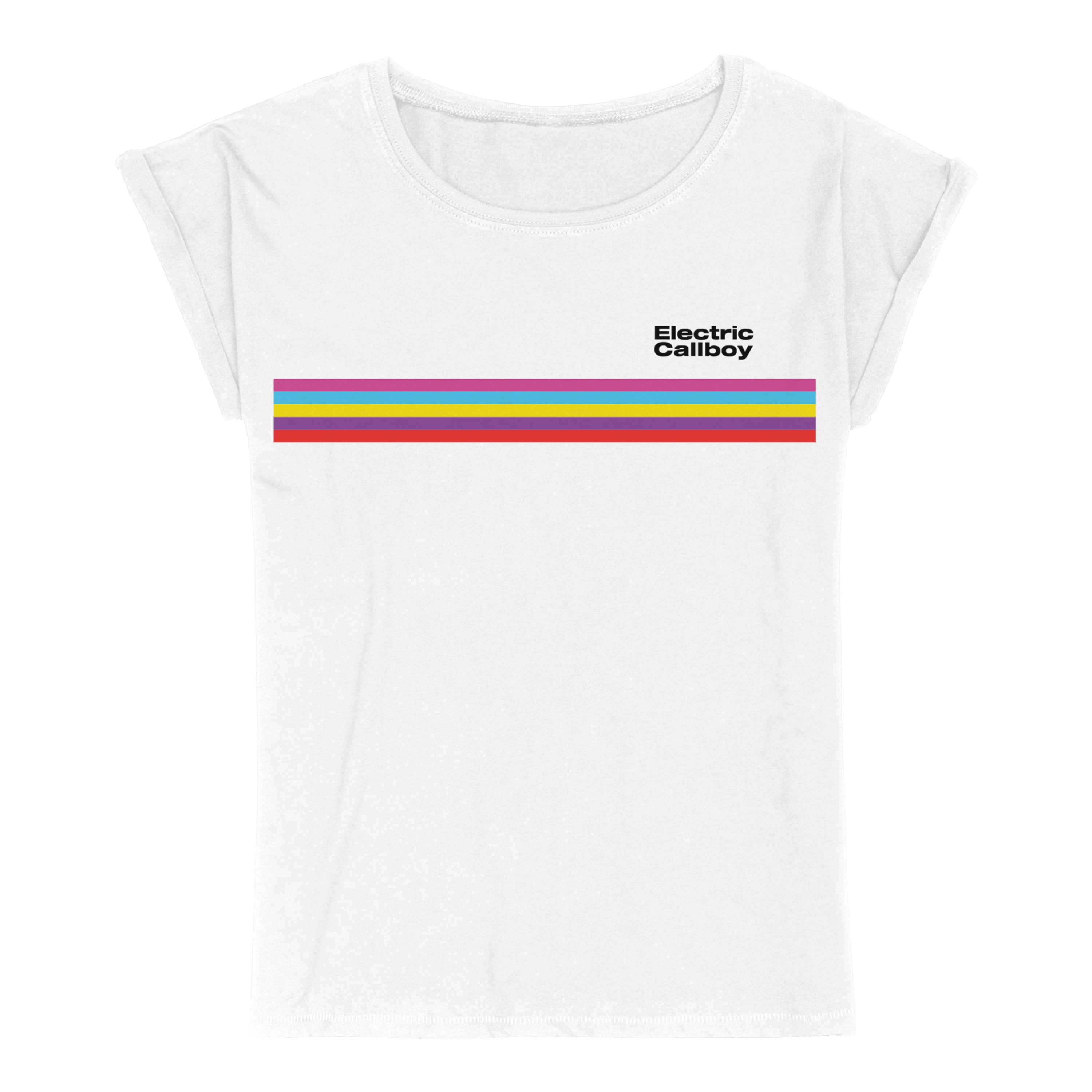 Electric Callboy - Stripe White Womens T-Shirt